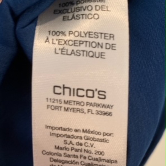 Silky Teal Dressy Long-sleeved Turtleneck/Blouse by Chico's - Picture 4 of 8